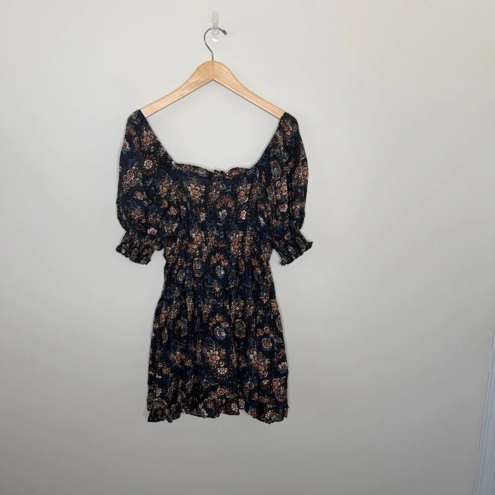 Ulla Johnson Juniper Mini Dress in Twilight Navy Floral milkmaid boho pockets - Picture 11 of 16